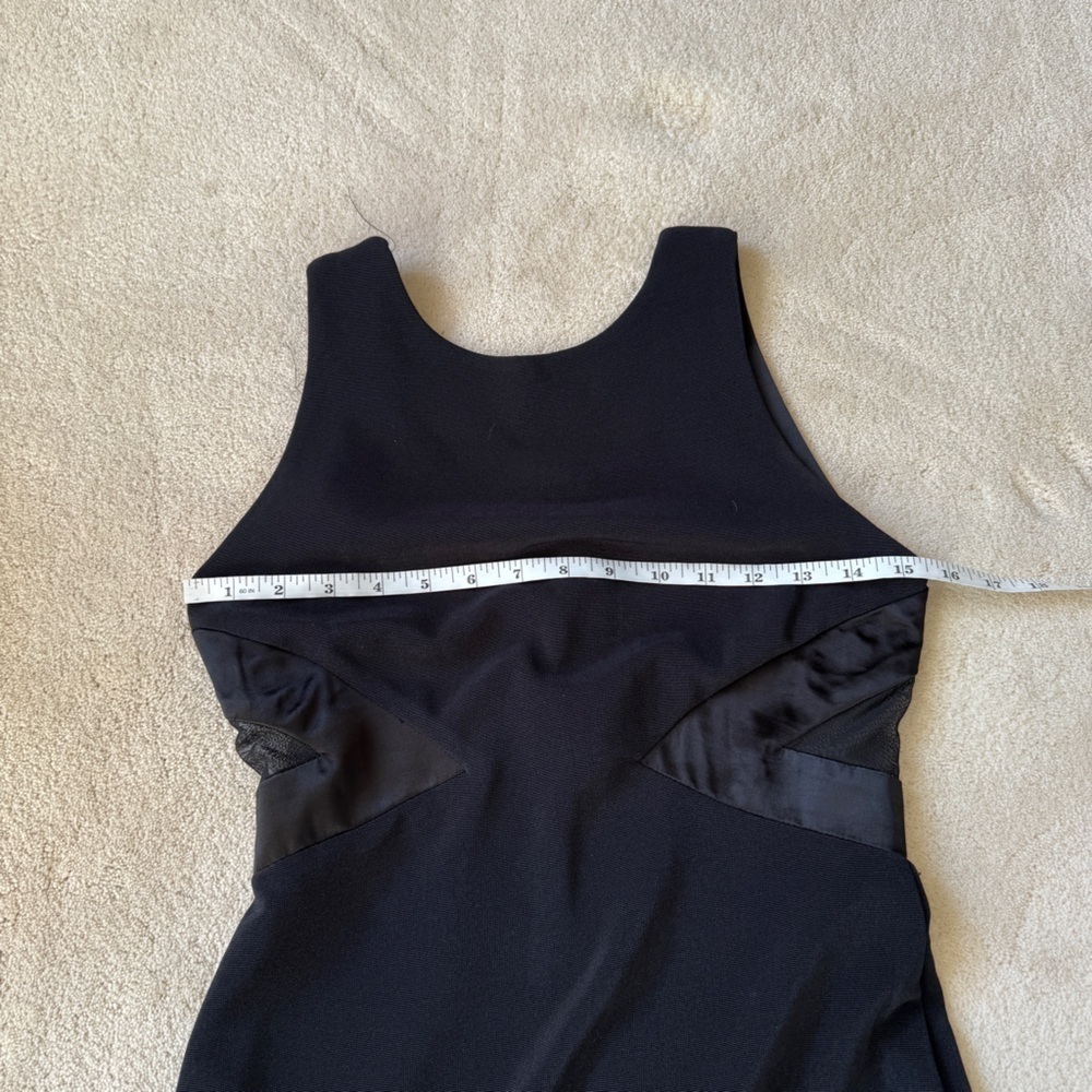 Black vintage dress with mesh cut outs - Picture 12 of 15